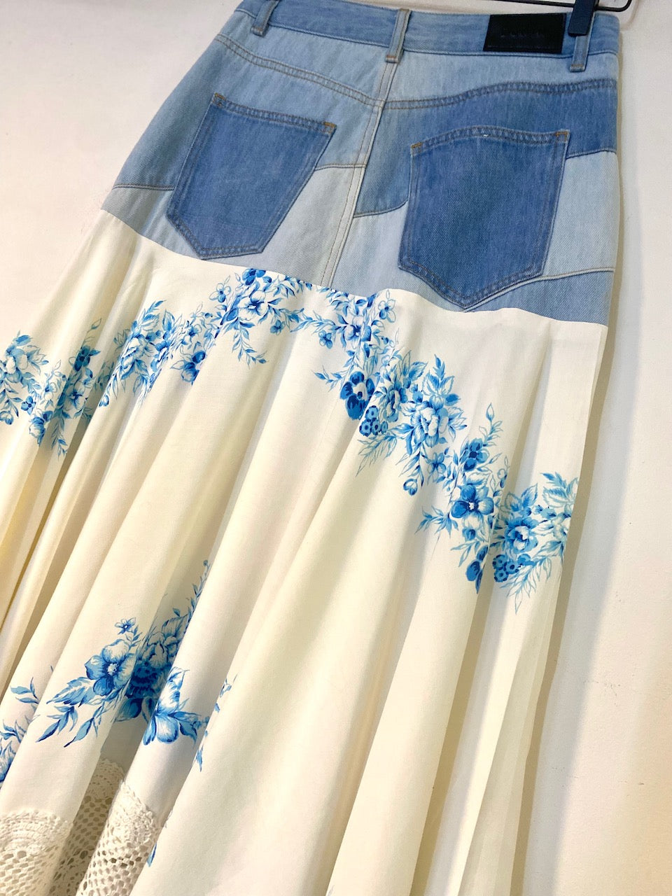 Violets are Blue - Up-cycled skirt - Small