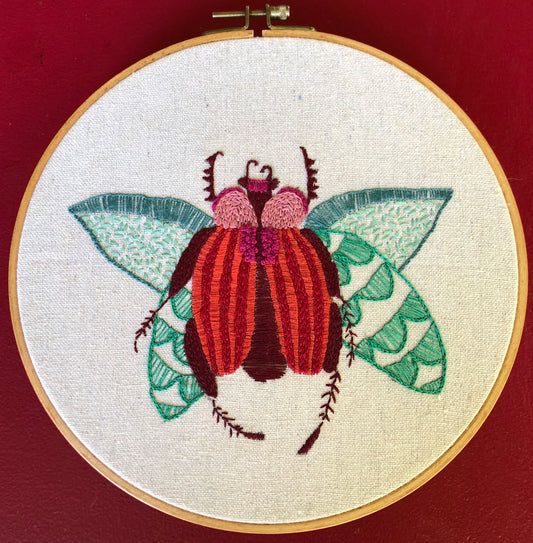 Scarab Beetle - Hand Embroidery Pattern - PDF Only